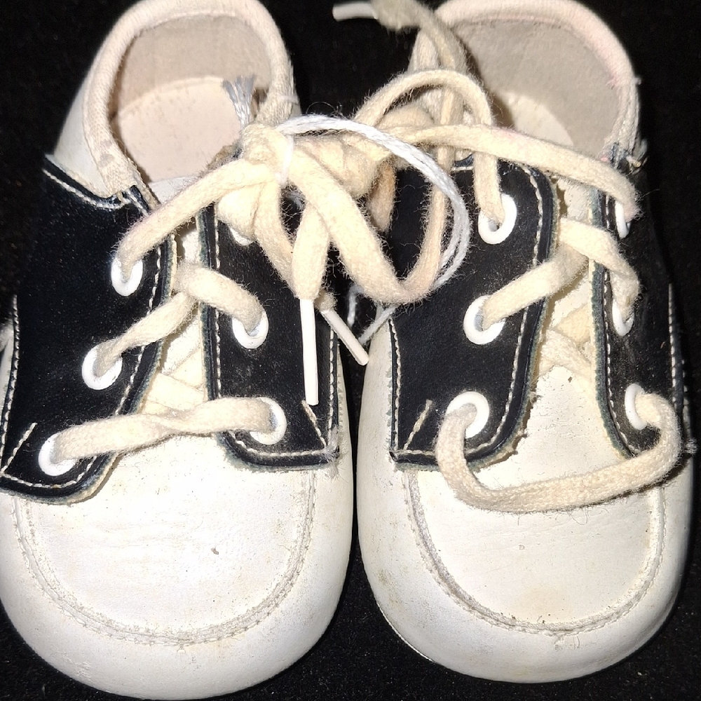 Classic Black and White Kids Shoes